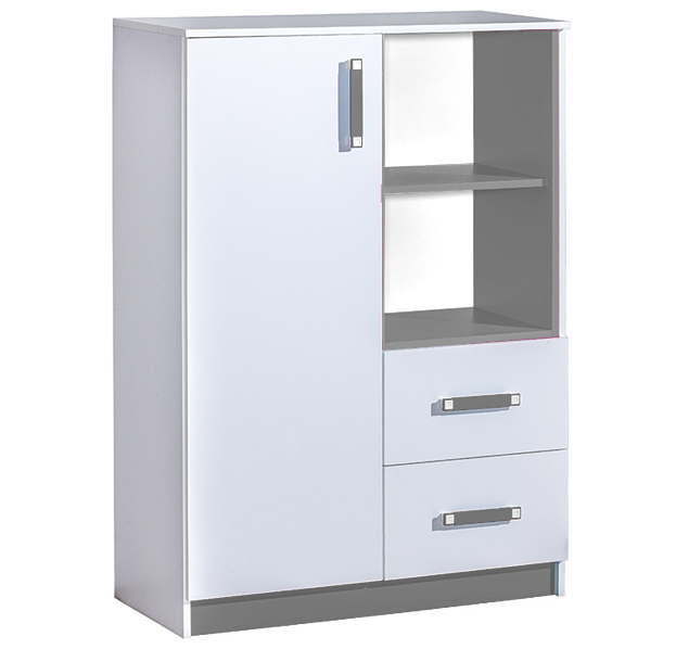 Trafiko - komoda 6 - 90 cm - šedá