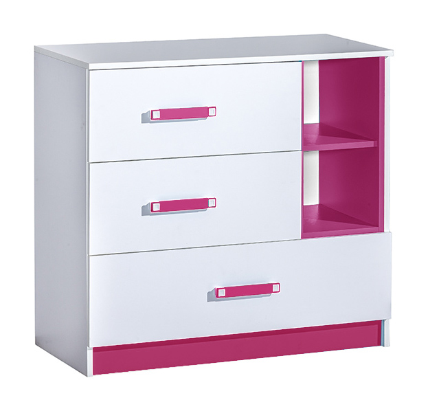 Trafiko r - komoda 8 - 90 cm - růžová