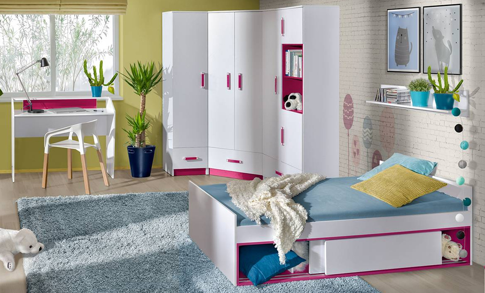 Trafiko r - komoda 8 - 90 cm - růžová