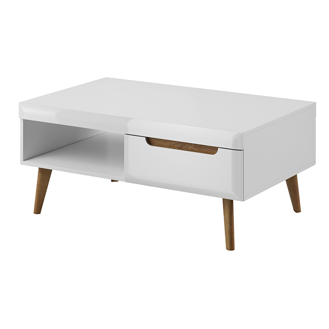 Obývací stěna NORDI b | sestava A | bílá lesk