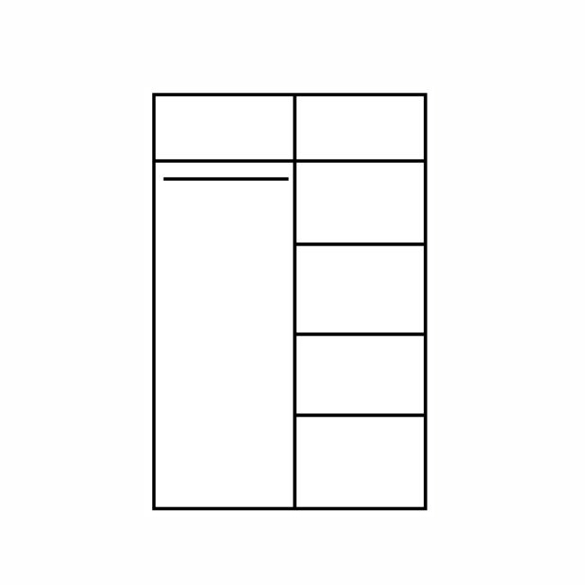 Šatní skříň Nero - bílá