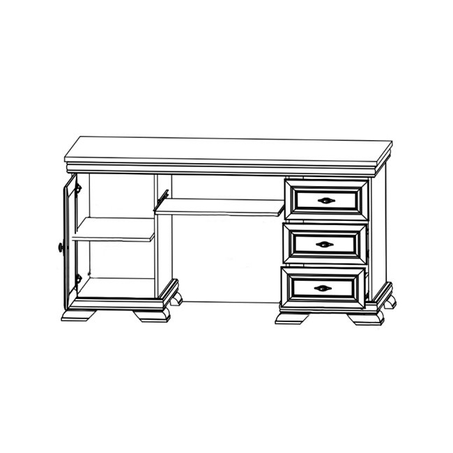 KORA s | psací stůl KB | 149 cm | samoa king