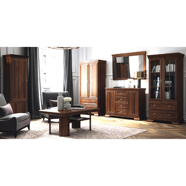 KORA s | komoda KK6 prosklená | 158 cm | samoa king