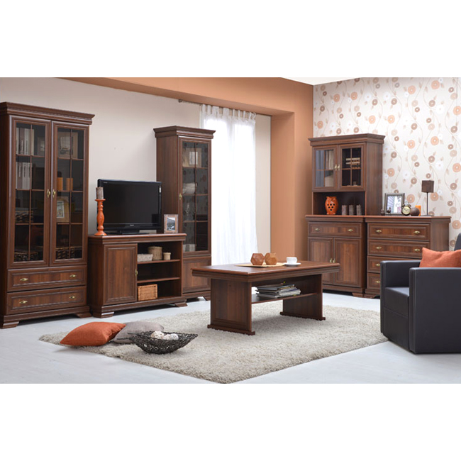 KORA s | rohová vitrína KNN1 nástavec na komodu | 75x75 cm | samoa king