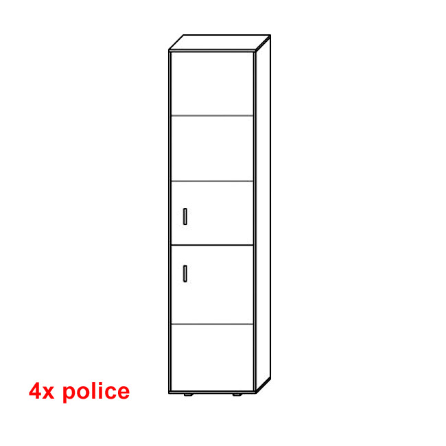 Předsíňová stěna Sara - borovice tmavá - SKLADEM poslední 1 ks