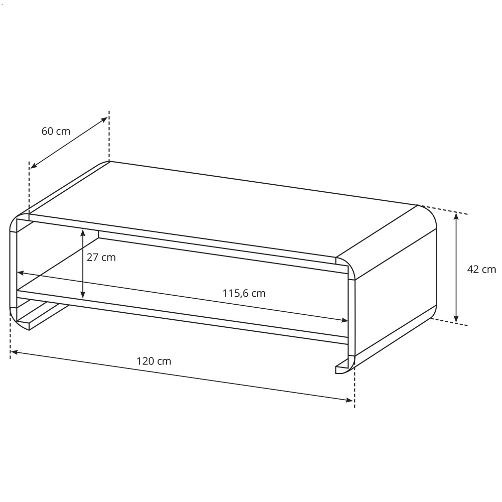 LINK s | konferenční stolek | 120x60 cm | sonoma
