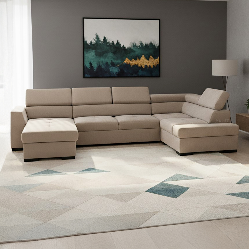 Sedací souprava NEST I | 180x345x205 cm | rozkládací | VÝBĚR TKANIN a NOŽIČEK