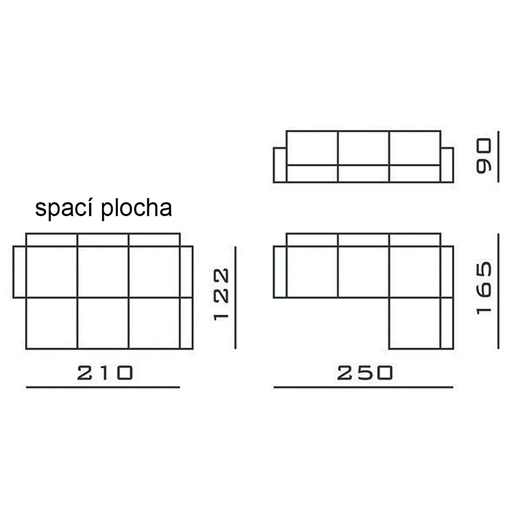 Sedací souprava NIKO | 250x165 cm | PRAVÁ | rozkládací + úložný prostor | VÝBĚR TKANIN