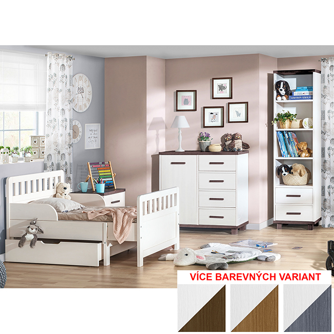 Alan - šatní skříň AL4 - hnědá