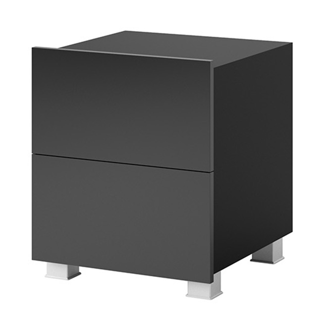 CALABRINI c | noční stolek | 40 cm | černá lesk