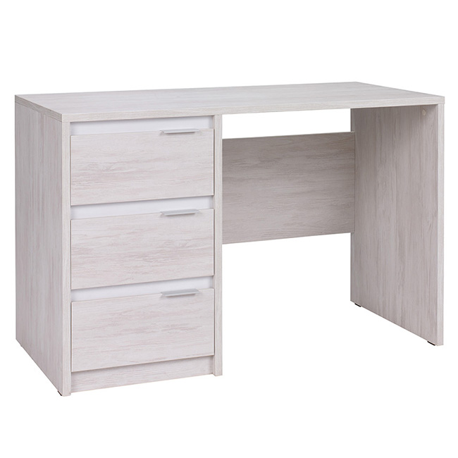 DENVER db | psací stůl | 120 cm | dub bílý / bílá lesk