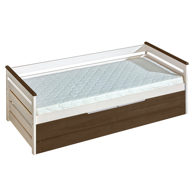 Alan - jednolůžko AL1+AL2 - bílá/hnědá