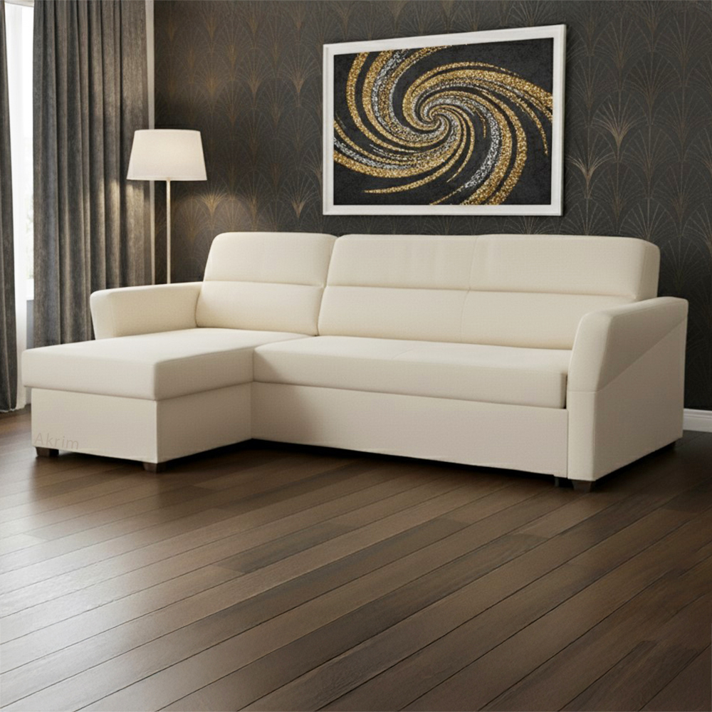 Malá sedací souprava LIVIA | 157x228 cm | LEVÁ | rozkládací na každodenní spaní | VÝBĚR TKANIN