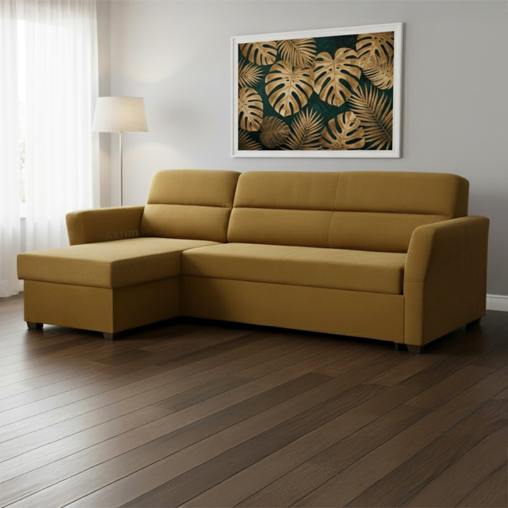 Malá sedací souprava LIVIA | 157x228 cm | LEVÁ | rozkládací na každodenní spaní | VÝBĚR TKANIN