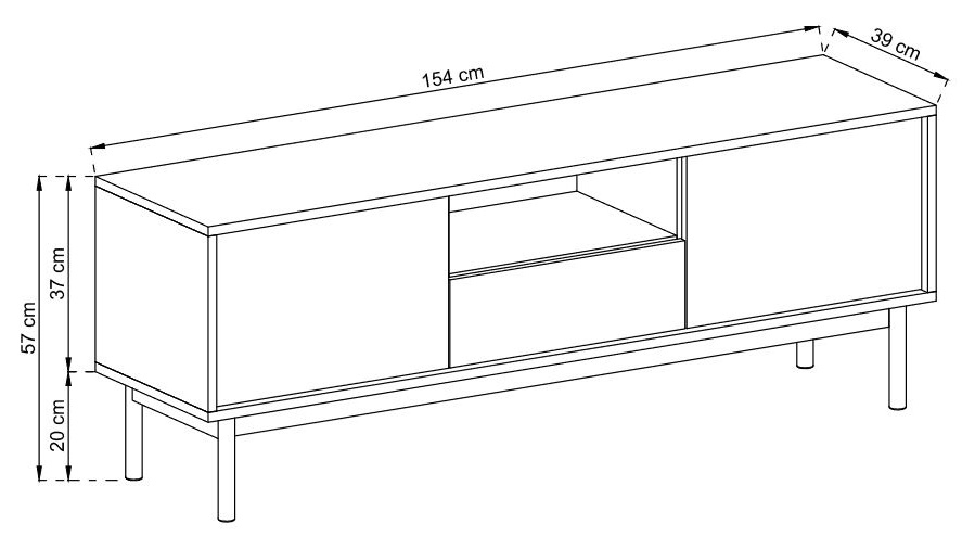 Basic - TV stolek BRTV154