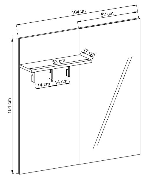 Basic - předsíňová stěna BGD104