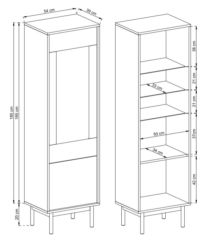 Basic - vitrína BWT54