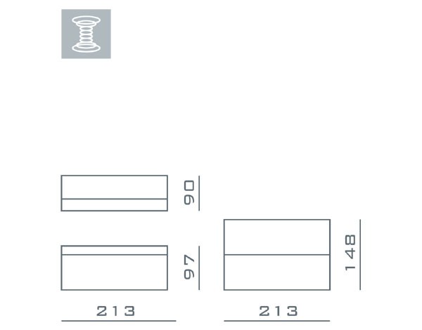 Pohovka Form | 213 cm | velká spací plocha + úložný prostor | VÝBĚR TKANIN