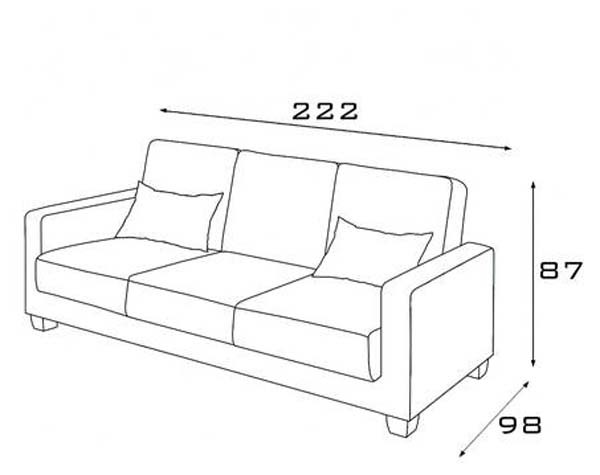 Pohovka Torino | 222 cm | rozkládací + úložný prostor | VÝBĚR TKANIN
