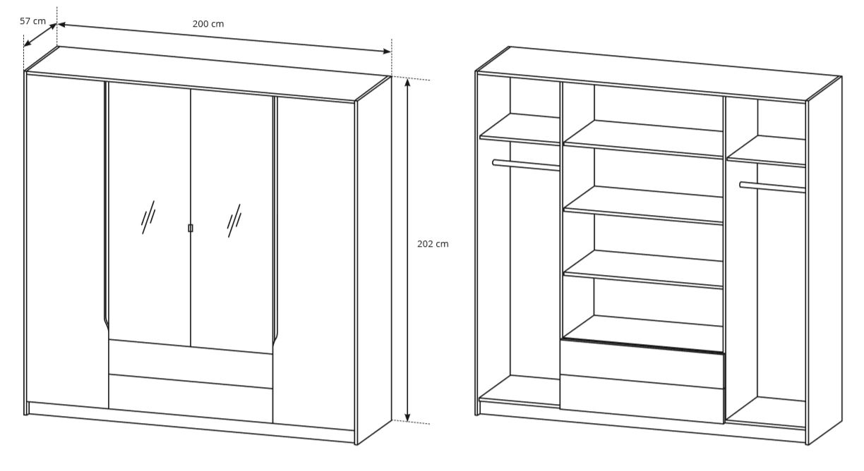 Ložnice Sega - sestava A