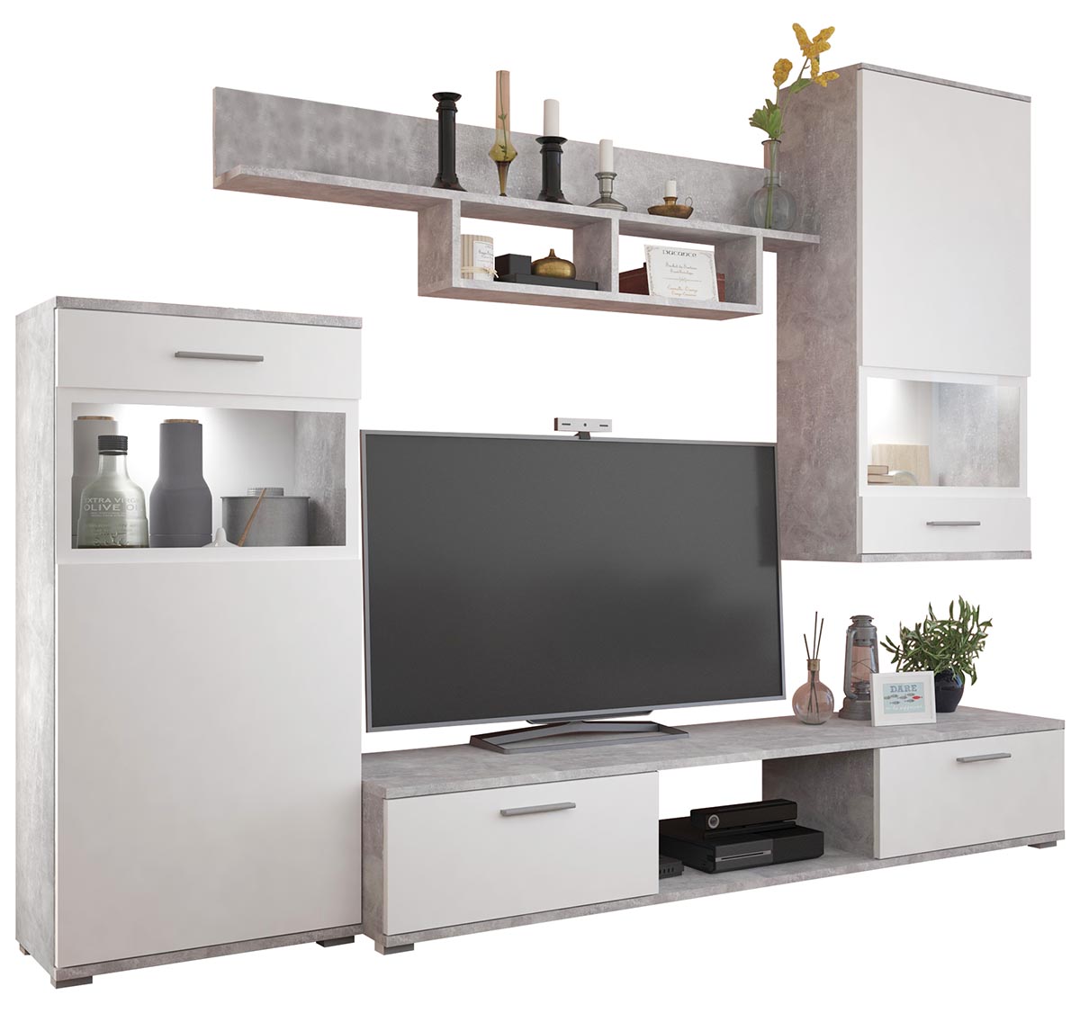 Obývací stěna BLUES - beton