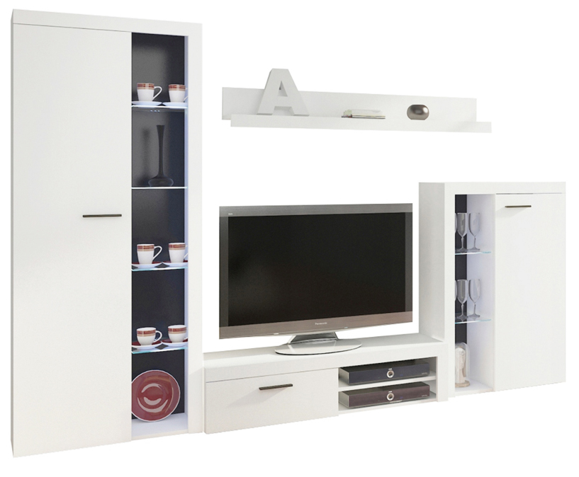 Obývací stěna Rumba + komoda - bílá