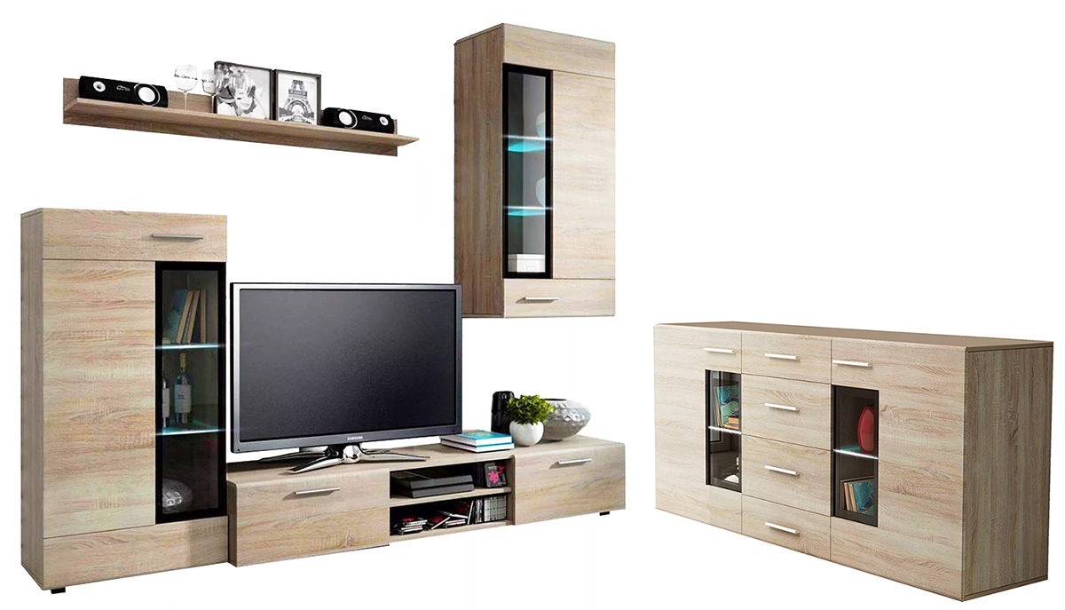 Obývací stěna Tango + komoda - sonoma