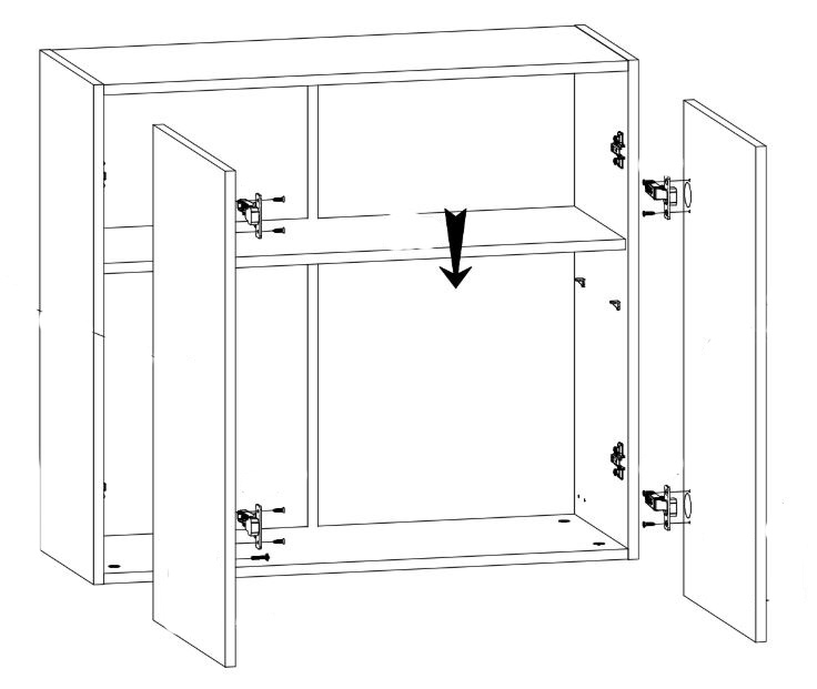 ASPEN gr | horní skříňka G80 | šedá lesk