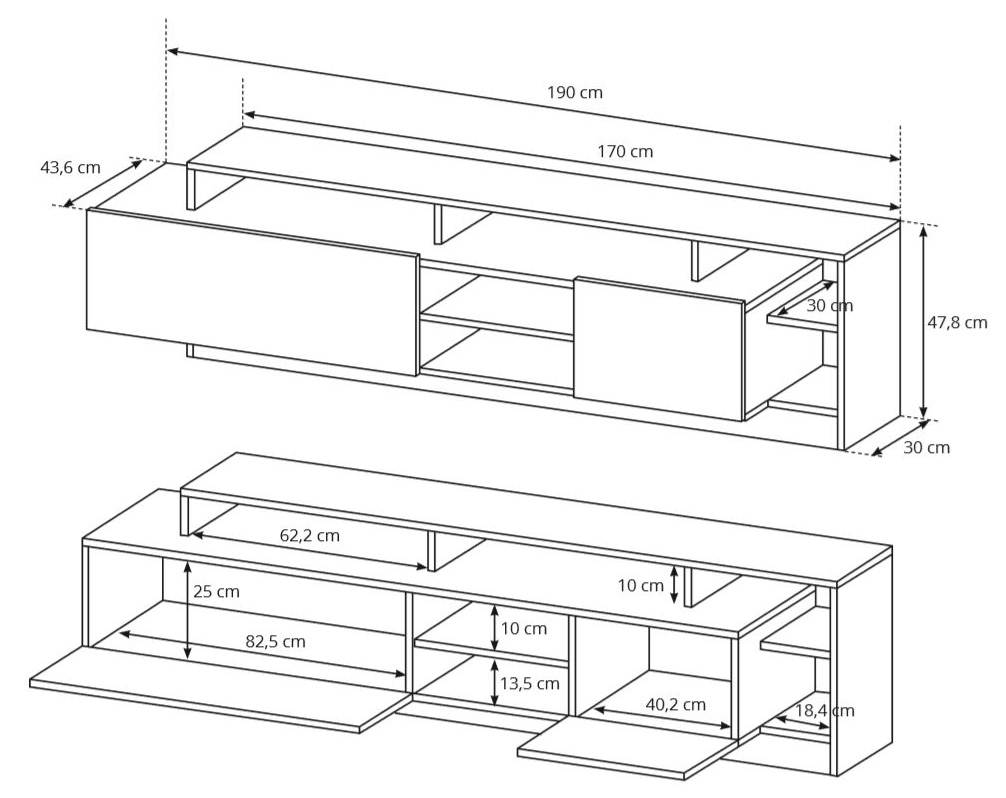 Obývací stěna ALVA | sestava B | dub grandson/bílá