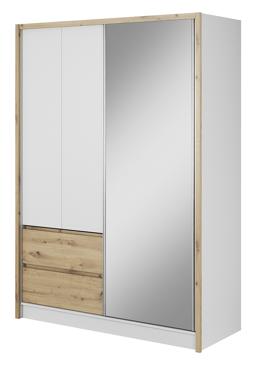 Šatní skříň Sara 150 - dub artisan/bílá mat