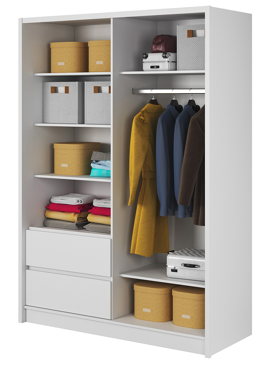 Šatní skříň Sara 150 - bílá mat