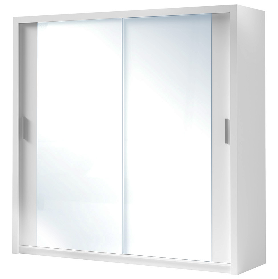 BONO b | šatní skříň | 220 cm | se zrcadlem | bílá