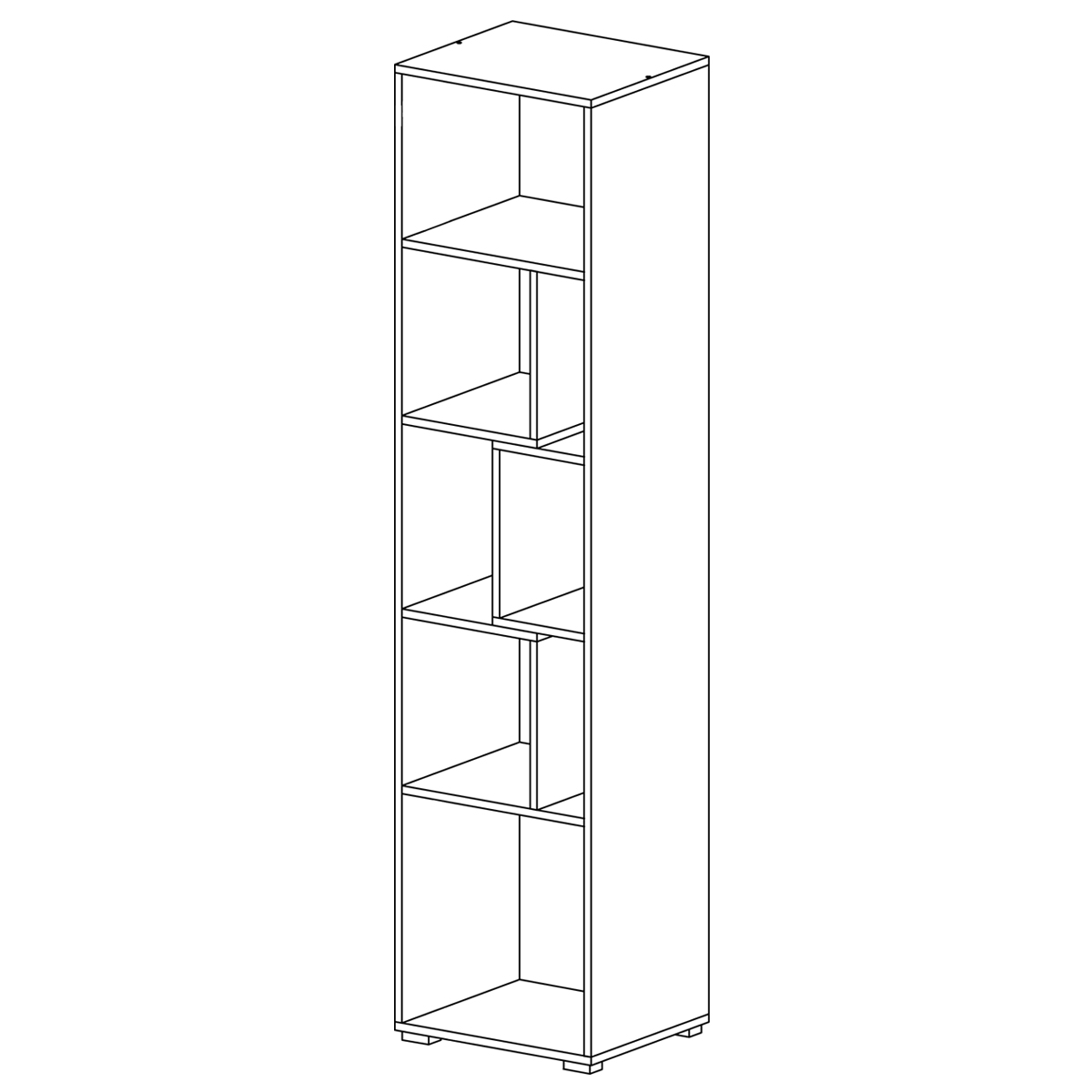 Sigma - regál SI 6 L/P - beton