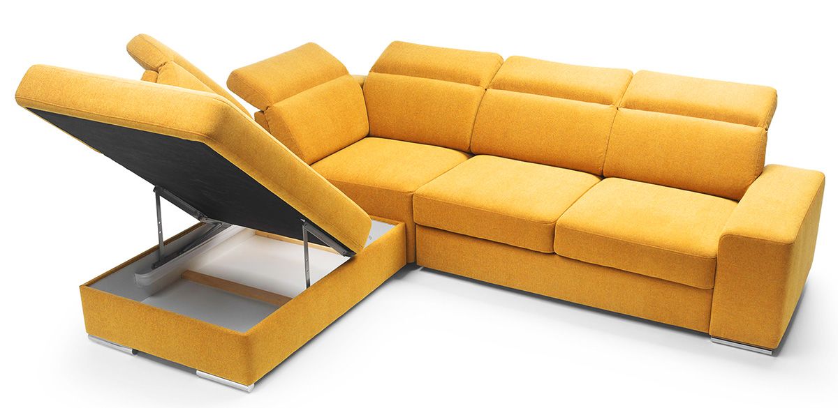 Sedací souprava AVANT - 278x230 cm - rozkládací + úložní prostor - VÝBĚR LÁTEK