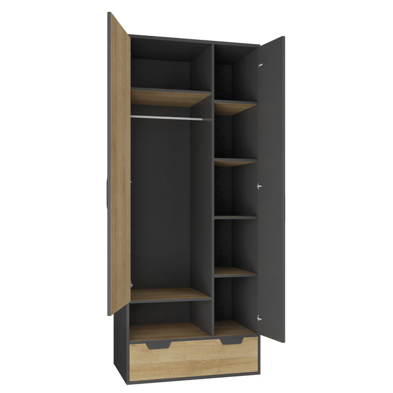 Nano - šatní skříň NA2 - dub riviera