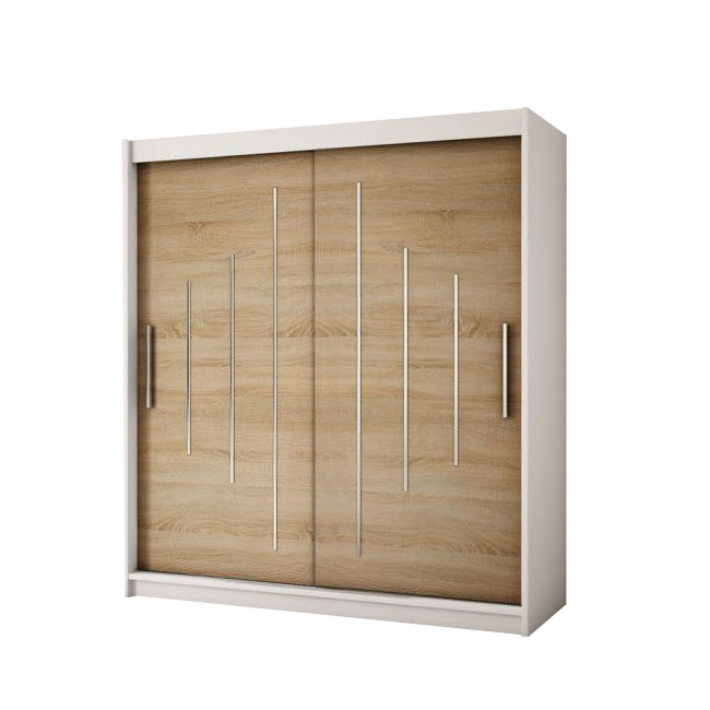 Šatní skříň York - 200 bílá/sonoma