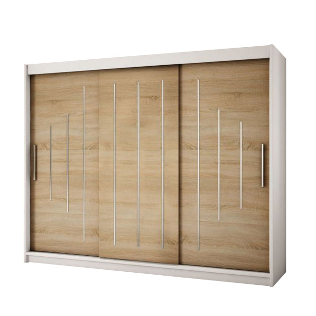 Šatní skříň York - 250 bílá/sonoma