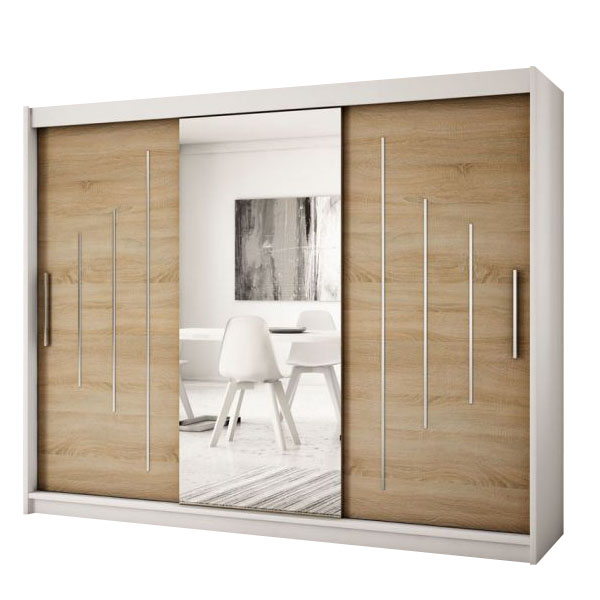 Šatní skříň York 1 - 250 bílá/sonoma