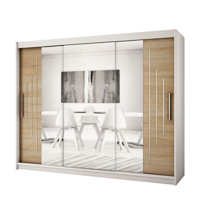 Šatní skříň York 2 - 250 bílá/sonoma