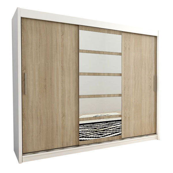 Šatní skříň Roma 1 - 250 bílá/sonoma