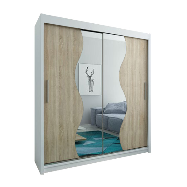 Šatní skříň Madryt - 180 bílá/sonoma