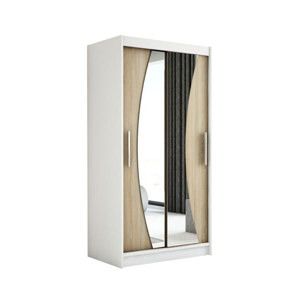 Šatní skříň Wave - 120 bílá/sonoma