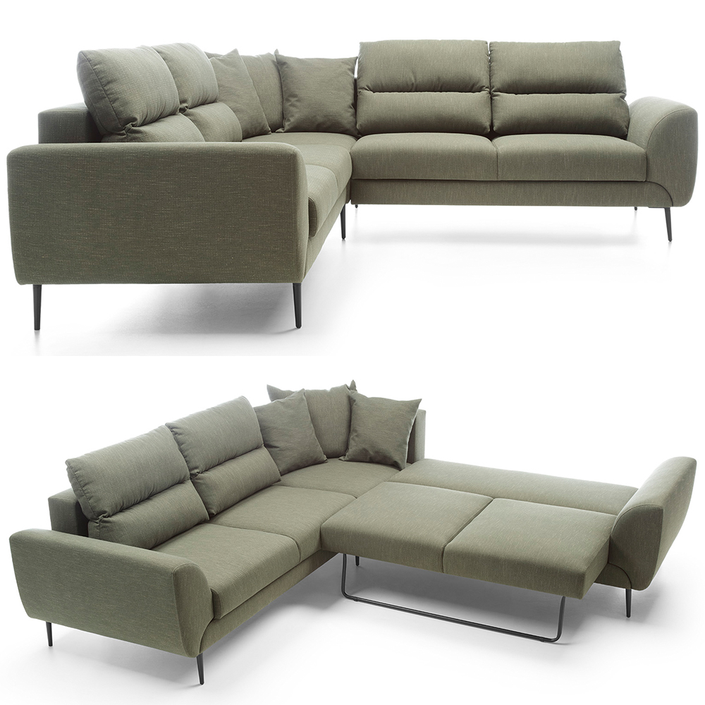 Sedací souprava QUATTRO - 265x265 - rozkládací + úložný prostor - VÝBĚR TKANIN