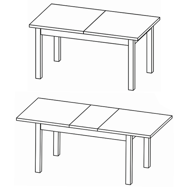 KORA a | jídelní stůl ST rozkládací | 160x90 cm | andersen