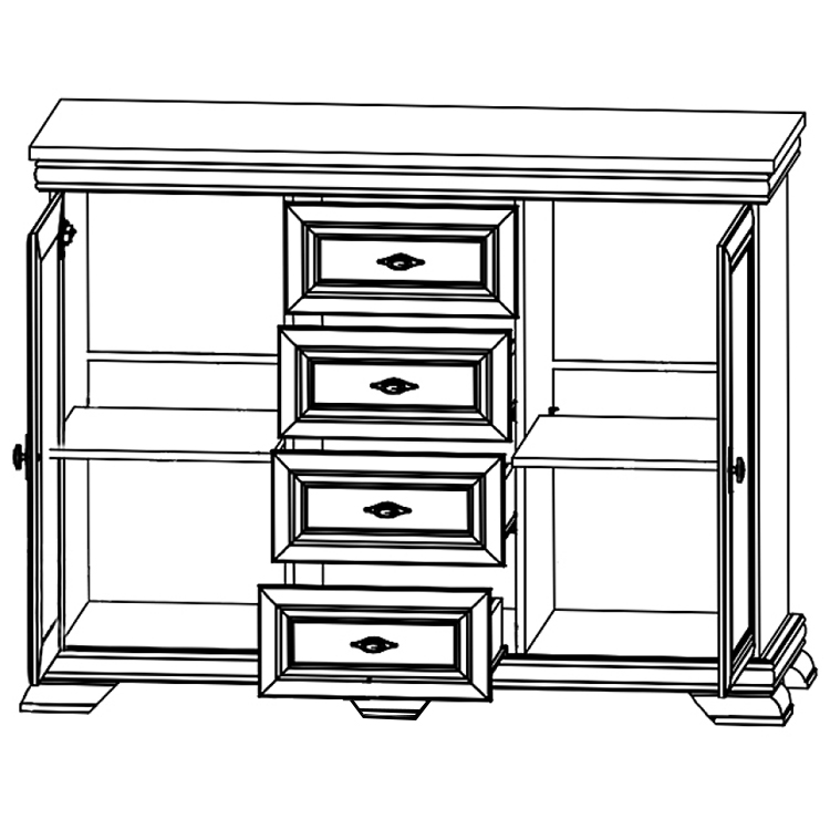 KORA a | komoda KK3 | 128 cm | andersen