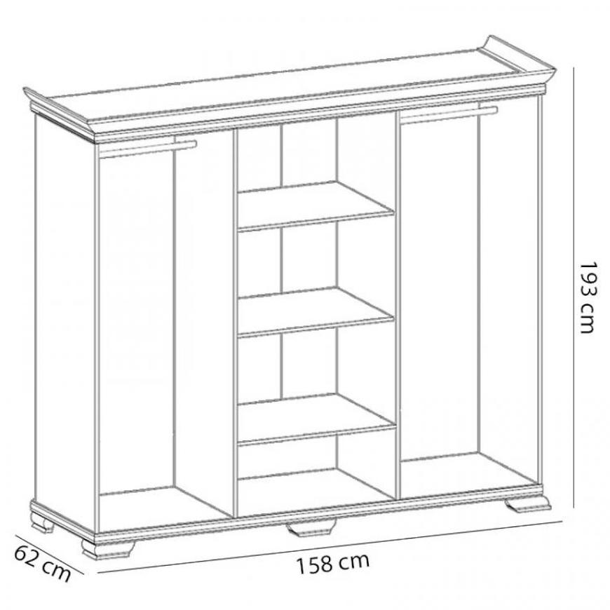 KORA a | šatní skříň KS2 | 158 cm | andersen