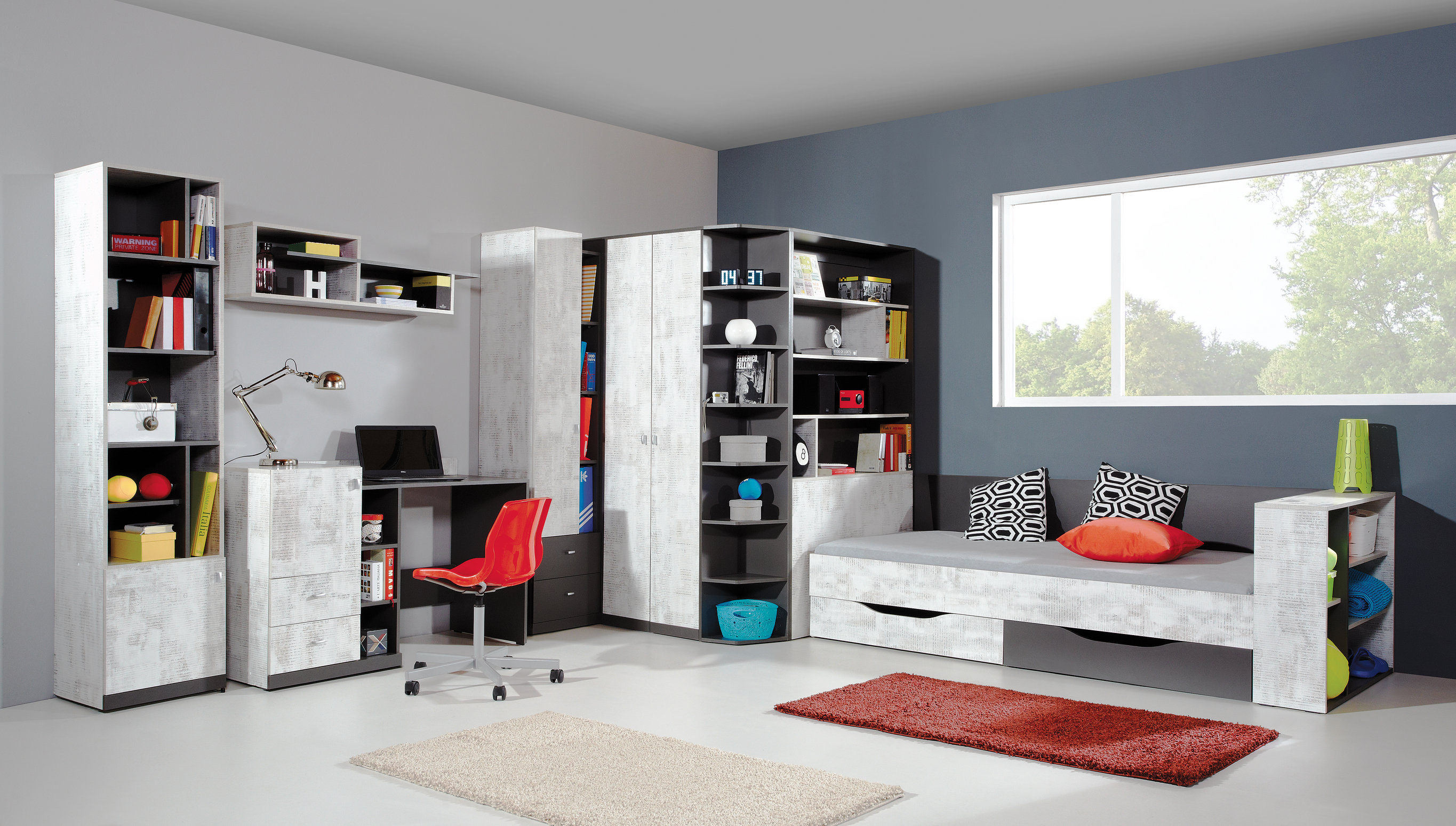 Tablo - regál TA5 - grafit/enigma