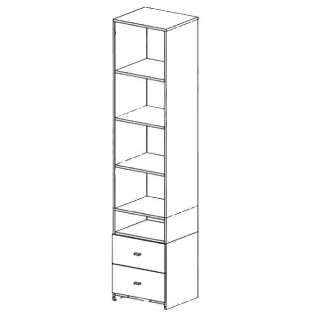Mobi - regál MO3 L/P - modrá