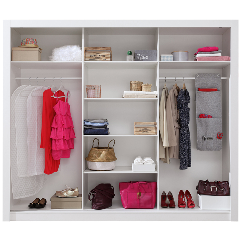 Šatní skříň DUCA DC1 - 250 cm - bílá lux