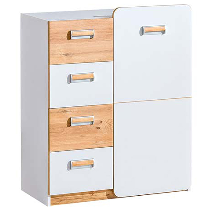 Dětský pokoj Lorento K - bílá brilantní/dub nash